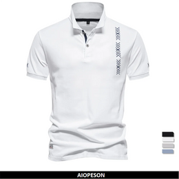 Premium 100% Cotton Short Sleeve Polo Shirt for Men